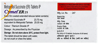 Cymet Er 25 Tablet 10