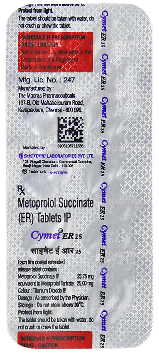 Cymet Er 25 Tablet 10