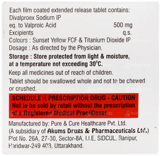 Divalcad 500 MG Tablet Er 10