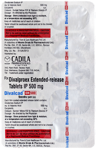 Divalcad 500 MG Tablet Er 10