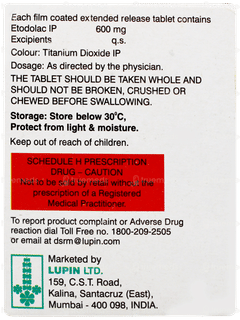 Etofree 600 Er Tablet 10