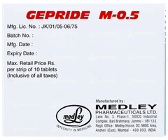 Gepride M 0.5 Tablet 10 Gepride M 0.5 Tablet 10