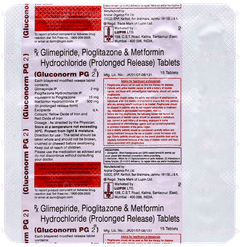 ग्लुकोनॉर्म पीजी 2 टैबलेट 15 ग्लुकोनॉर्म पीजी 2 टैबलेट 15