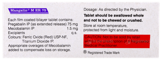Maxgalin M Er 75 Tablet 10