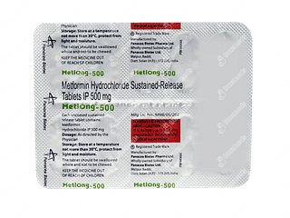 Metlong 500 MG Tablet Sr 10