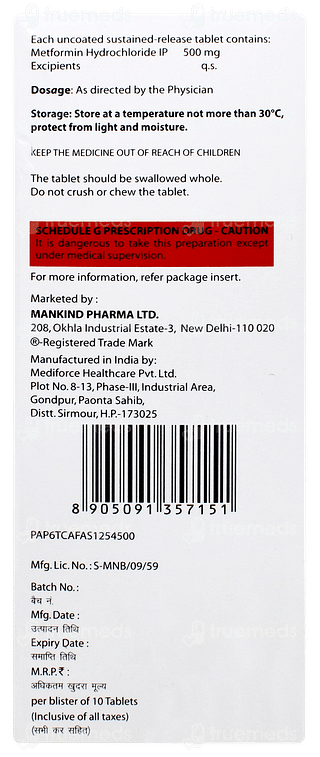 Metlong 500 Tablet 10