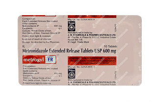 Metrogyl Er 600 MG Tablet Er 10