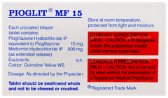 Pioglit Mf 15 Tablet 10 Pioglit Mf 15 Tablet 10