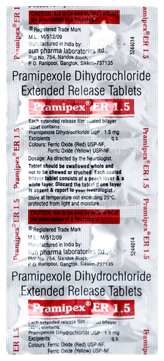 Pramipex Er 1.5 Tablet 10 Pramipex Er 1.5 Tablet 10