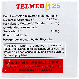 Telmed Beta 25 Tablet 10