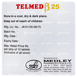 Telmed Beta 25 Tablet 10