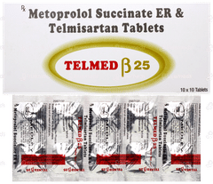 Telmed Beta 25 Tablet 10 Telmed Beta 25 Tablet 10