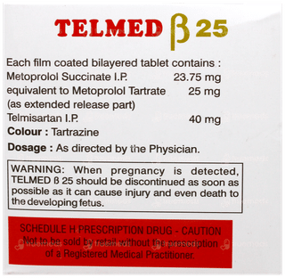 Telmed Beta 25 Tablet 10