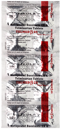 Telmed Beta 25 Tablet 10 Telmed Beta 25 Tablet 10