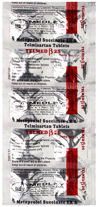 Telmed Beta 25 Tablet 10