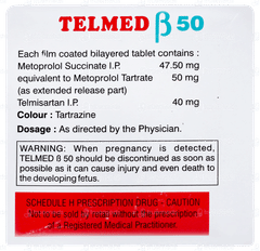 Telmed B 50 Tablet 10 Telmed B 50 Tablet 10