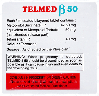 Telmed Beta 50 Tablet 10