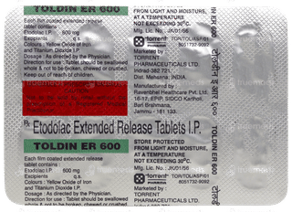 Toldin Er 600 Tablet 10