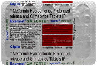 Exermet Gm Forte 1 Tablet 10