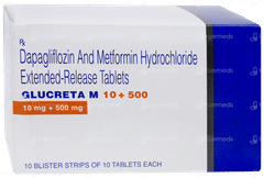 Glucreta M 10 + 500 Tablet 10 Glucreta M 10 + 500 Tablet 10