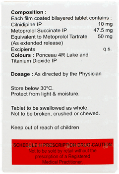 Cilamet Xl 10/50 Tablet 20 Cilamet Xl 10/50 Tablet 20