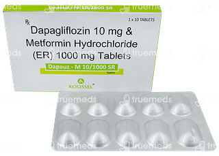 Dapauz M 10/1000 MG Tablet Sr 10