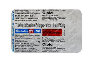 Metolar Xt 50mg Tablet Pr 15