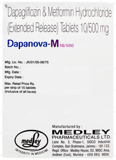 Dapanova M 10/500 Tablet 15 Dapanova M 10/500 Tablet 15