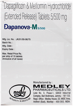 Dapanova M 5/500 Tablet 15 Dapanova M 5/500 Tablet 15