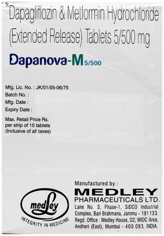 Dapanova M 5/500 Tablet 15