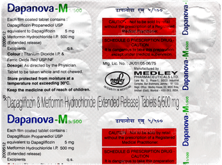 Dapanova M 5/500 Tablet 15