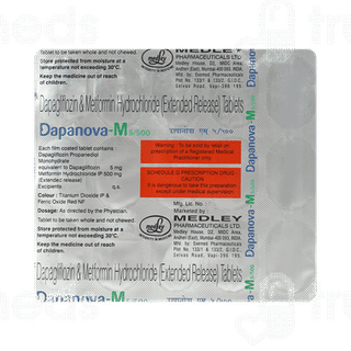 Dapanova M 5/500 Tablet 15
