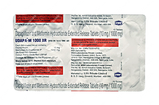 Udapa M 10/1000mg Xr Tablet Er 10