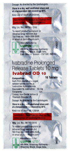 Ivabrad Od 10 Tablet 10 Ivabrad Od 10 Tablet 10