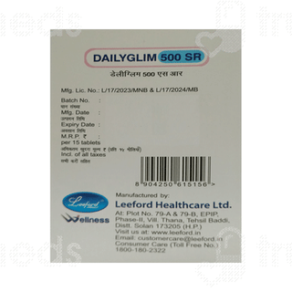Dailyglim 500 Sr Tablet 15