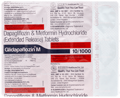 Glidapaflozin M 10/1000 Tablet 15 Glidapaflozin M 10/1000 Tablet 15