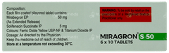 Miragron S 50 Tablet 10 Miragron S 50 Tablet 10