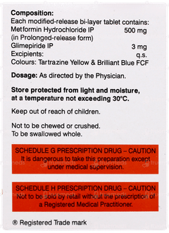 Glimiprex Mf 3/500 Tablet 10 Glimiprex Mf 3/500 Tablet 10