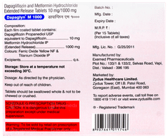 Dapaglyn M 1000 Tablet 15 Dapaglyn M 1000 Tablet 15