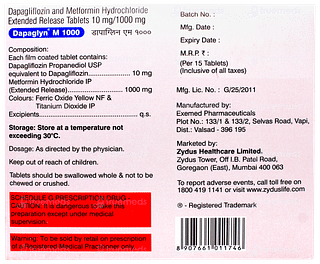 Dapaglyn M 1000 Tablet 15