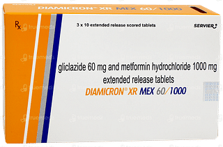 Diamicron Xr Mex 60/1000 Tablet 10