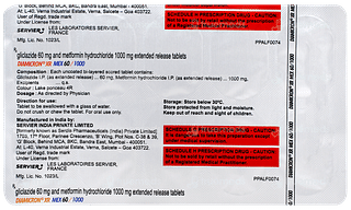 Diamicron Xr Mex 60/1000 Tablet 10