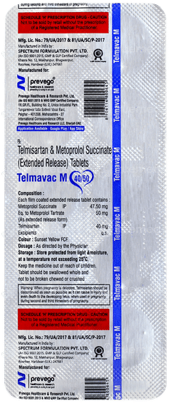 Telmavac M 40/50 Tablet 10