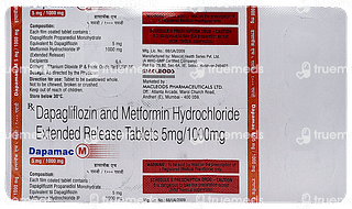 Dapamac M 5mg/1000mg Tablet 10