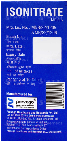 Isonitrate 60 Sr Tablet 10 Isonitrate 60 Sr Tablet 10