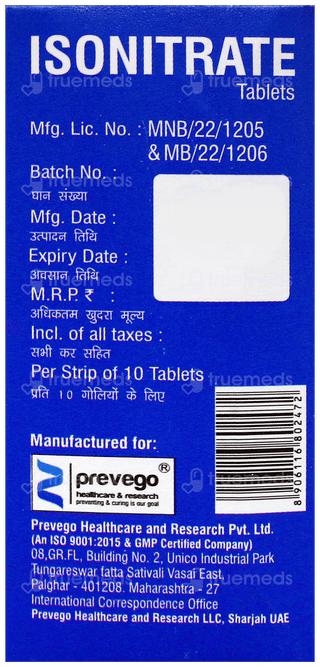 Isonitrate 60 Sr Tablet 10