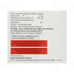 Akglim M 2/500 MG Tablet Pr 10