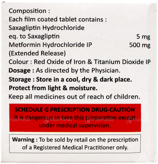 Zaxaglit M 5/500 Tablet 10