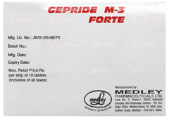 Gepride M 3 Forte Tablet Pr 10 Gepride M 3 Forte Tablet Pr 10