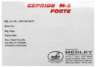 Gepride M 3 Forte Tablet Pr 10